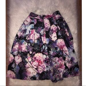 Beautiful floral high waist skirt